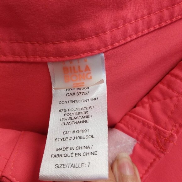 Billabong Pink shorts Size 7 - Picture 7 of 7